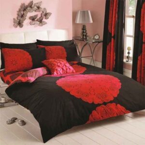 Back + Red Duvet Cover Set