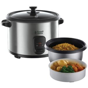Russell Hobbs Rice Cooker and Steamer, 19750, 1.8 Litre, Silver