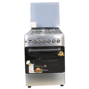 BlueFlame Diamond Cooker, 60x60cm, 2 Gas Burners and 2 Electric Plates with Electric Oven, Grill, Fan-assisted, Digital Timer, D6022ERF