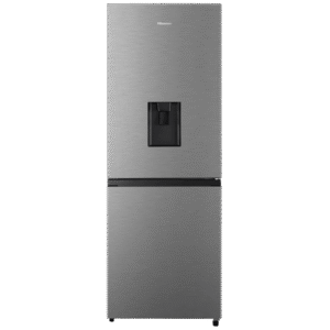 Hisense 310 Liter, Net Capacity 222L (159 L Fridge & 63 L Freezer) Fridge Freezer Inox with Water Dispenser