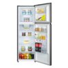 Hisense 328 Litres (Net 251L) Double Door Top Freezer Refrigerator, Frost Free, Silver, A+, RT328N4DGN