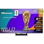 Hisense 85" U7 Mini-LED ULED 4K UHD Best Premium Gaming Google Smart TV (85U75QG, 2025 Model) - QLED, Native 165Hz, VRR 288, Up to 3000 Nits, HDR10+, Dolby Vision IQ · Atmos, IMAX Enhanced, 2.1.2 Ch