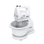 Geepas Hand Mixer w/ Stand and Rotating Bowl, 5 Speed, 250W, 2.5L, GHB2002