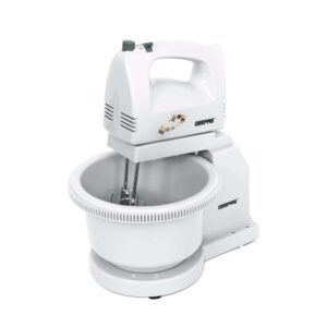 Geepas Hand Mixer w/ Stand and Rotating Bowl, 5 Speed, 250W