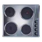 Ariston Electric 60cm Built-In Hob with 4 Electric Burners, Silver | HT 60 X A
