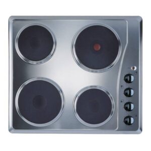 Ariston Electric 60cm Built-In Hob with 4 Electric Burners, Silver | HT 60 X A
