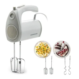 Kenwood Hand Mixer (Electric Whisk) w/ 5 Speeds + Turbo Button, Twin Steel Kneader & Beater, 300 Watt