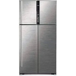 Hitachi 850L 2-Door Inverter Compressor Fridge, Brilliant Silver | RV990PUN1KBSL