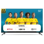 CHiQ 50-inch 4K UHD HDR Android Smart LED TV; Built-in Wi-Fi, HDR, Bluetooth, Built-in Chromecast, Dolby Atmos