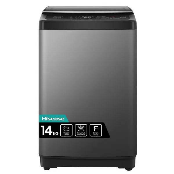 Hisense 14 Kg Automatic Top Load Washer, Self-Programming, Extra Rinse, Time Delay, WTJA1402T