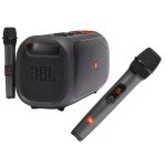JBL PartyBox On-The-Go - Portable Karaoke Party Speaker w/ Wireless Microphone & Wireless Two Microphone System, Dual-Channel Receiver