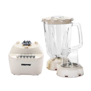 Geepas 2-in-1 Blender, 1.5L Plastic Jar, 4 Speed Control with Pulse, GSB5362