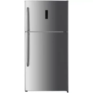Hisense 715Ltrs Two Door Top Freezer Refrigerator, Frost Free, A+, Stainless Steel, RT715N4ACB