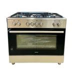 Kenwood 90/60cm Cooker with 5 Gas Burners, Wide Electric Oven and Grill, Dual Rotisserie, Auto Ignition, CGE90