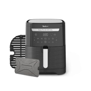 Tefal Easy Fry XXL 2in1 Digital Dual Air Fryer & Grill, 6.5L or 3.25L x2 Drawer Capacity, 8 Programs, Black, 1830 W, EY801827