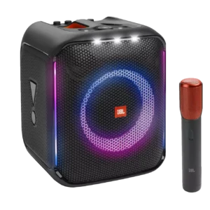 JBL PartyBox Encore: 100W Sound, Built-in Dynamic Light Show, and Splash Proof Design, inc Digital Wireless Mics