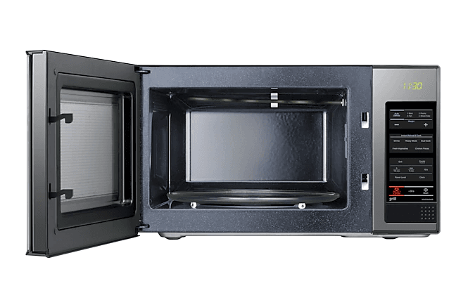 Samsung 40 Litre Grill Microwave Oven with Luxurious Black Mirror Design, Ceramic Enamel Interior, Triple Distribution System, Energy Saving Eco Mode, 1500W (MG402MADXBB/SG) - Image 2