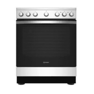 Indesit 60/60cm Full Gas Cooker, Stainless Steel, Enamel Pan Support, IS67G1PCX