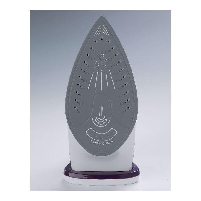 Ariete 2200w Steam Iron, Ceramic Plate, Anti Drip, White/Purple, FSV6243 - Image 3