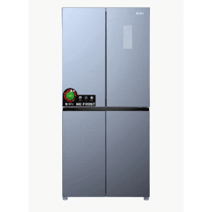 SPJ 559L 4-Door Frost Free Refrigerator, Silver Glass