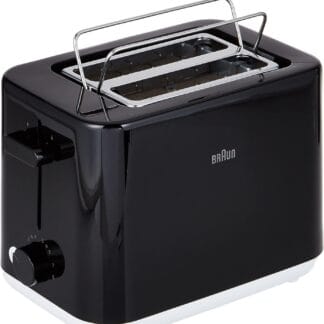 Braun 2 Slot Toaster, 900W, 8 Browning Settings with Bun Warmer, HT1010BK