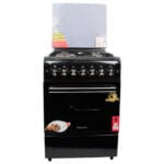 BlueFlame Cooker, 60x60cm, 3 Gas Burners and 1 Electric Hot Plate with Electric Oven, S6031EFRP – B