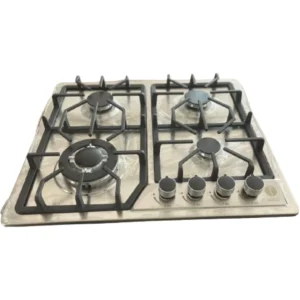 IQRA 60cm Built-in Hob, 4 Gas Burners, Stainless Steel, Pulse Ignition, Cast Iron Pan Supports, IQ-KH4002SS