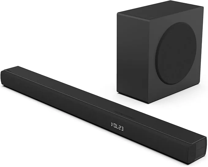 Hisense HS3100 3.1Ch Soundbar with Wireless Subwoofer, 480w, Dolby Digital Plus, DTS Virtual:X, Bluetooth 5.3, Roku TV Ready, HDMI/USB/AUX (2024 Model) - Image 2