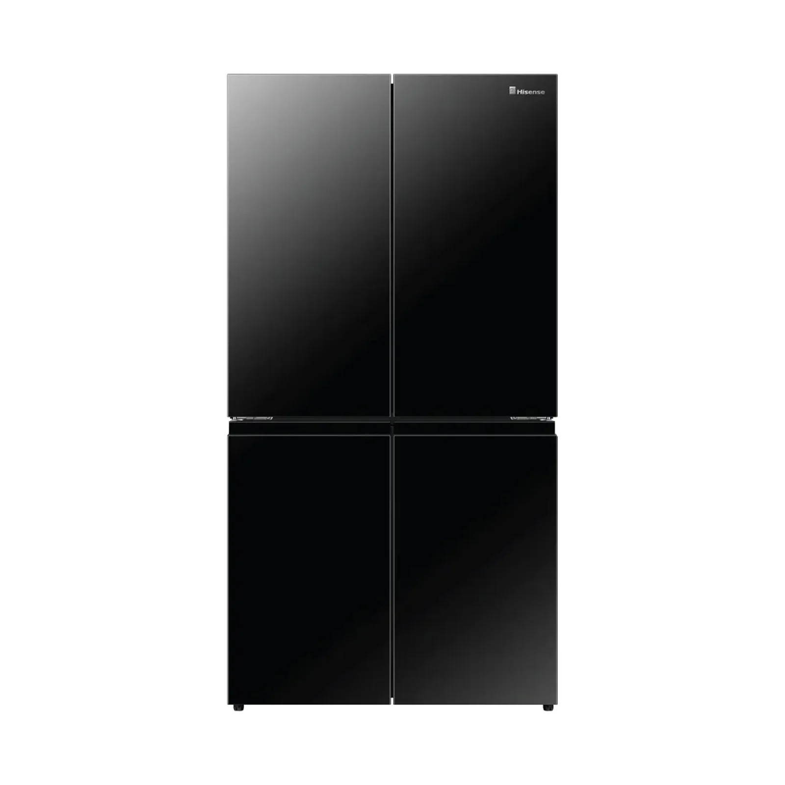 Hisense 610 Litres 4-Door Refrigerator, Black Glass