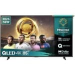 Hisense 85Q7Q | 85″ LED 144Hz VRR QLED Gaming TV,Dolby Vision Atmos,AI Picture, AMD FreeSync Premium,Game Bar,Filmmaker Mode,Voice Control