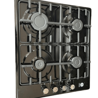 IQRA 60cm Built-in Gas Hob, 4 Burners, Flame Failure Device, Auto-Ignition, Stainless Steel, IQ-BH640BLK