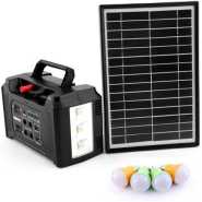 Geepas GPS5593 Power Caster – 7000mAh Rechargeable Battery 4 Pcs Led Bulbs with Solar Panel | Perfect emergency backup for Home, Travel, Camping & More - Image 2