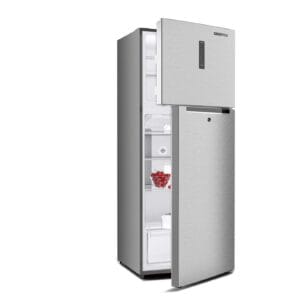 Geepas GRF5109SXHN 500L Double Door Refrigerator - Digital Temperature Control Quick Cooling & Long-lasting Freshness, Recessed Handle, Low Noise, Low Energy Consumption, Defrost Refrigerator