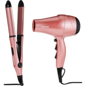 Geepas 4 In 1 Hair Dressing Set | 2000W |Portable Hair Dryer, Straightener, Curler with Eva Bag | Ideal for Styling All Hairs