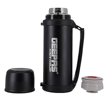 Geepas GSVB4112 Vacuum Flask, Stainless Steel Vacuum Bottle 1.8L Keep Hot & Cold Antibacterial topper & Cup - Perfect for Outdoor Sports, Fitness, Camping, Hiking, Office, School. - Image 3