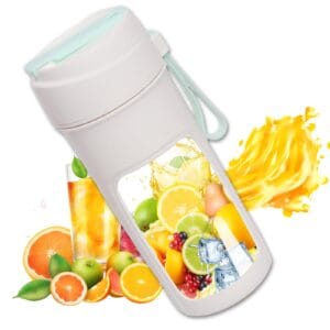 Geepas GSB44073 Rechargeable and Portable Juicer- Powerful Copper Motor with Safety Lock Function| Perfect for Juices, Smoothies, Milks