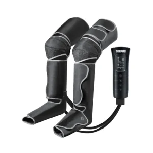 Geepas 3-in-1 Foot, Calf and Thigh Massager- GM86096UK/ 6 Modes, with Adjustable Straps, 20 Minutes Timer, 2x2 Airbags, 3 Vibration Levels and Intensity Selection/Ideal for Athletes, Seniors.
