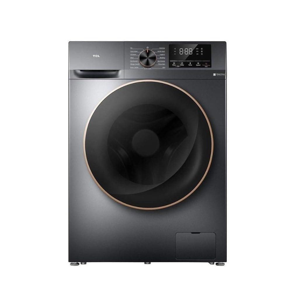 TCL C2110FLG Front Load Automatic Washing Machine with Inverter Motor, 10 kg Capacity, DD motor, Add garment, Spray Wash, Drum Clean, Sound off function