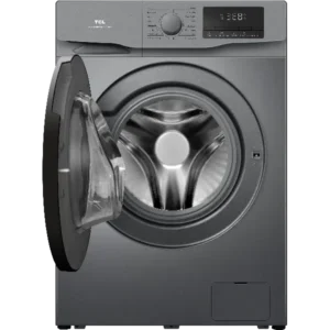 TCL 8KG Front Loading Washing Machine, P608FLG, Digital Inverter Motor, Add Garment, Drum Clean, Safety Lock, Sound off function, 24 hour delay, Memory Backup, Heat Sterilization, TCL Honeycumb drum