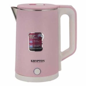 Krypton KNK6062 Double Layer Stainless Steel Kettle, 1.8L | Stainless Steel Kettle | Boil Dry Protection & Auto Shut Off Feature | Ideal for Hot Water, Tea & Coffee Maker | 1500W