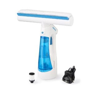 Geepas Cordless Window Vacuum- GWC63065UK/ 140 ml Water Tank, 3-in-1 Operation, Lightweight and Portable/ 35 Minutes Continuous Working, Perfect for Glass Doors, Mirrors, Tiles, Shower Screens, Car Windows