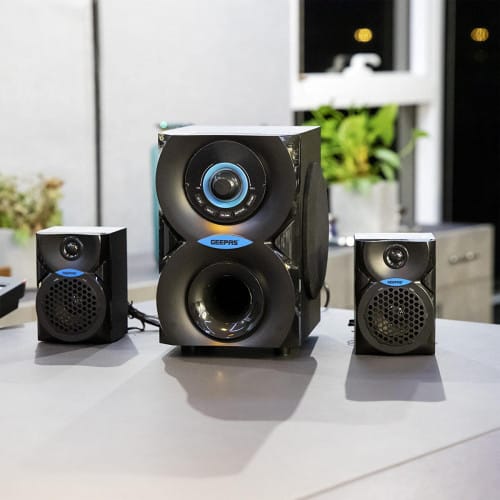 Geepas GMS8585 2.1 Ch Multimedia System Portable 20000W PMPO, Dual Woofer| USB, Bluetooth - Image 4