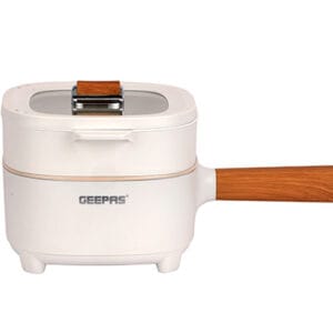 Geepas 2.0 L Multi Cooker- GMC35051, Low and High Modes, Ceramic Inner Pot, Outer Steamer, Perfect for Cooking Meat, Rice, Vegetable, Steaming