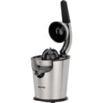 Geepas Stainless Steel Citrus Juicer-GCJ46018| Juicer for Orange Juice, Lemon| Deluxe Stainless Steel Body with Aluminum Die-Casting Handle| Metallic Silver