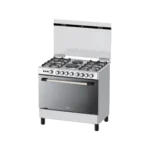 Midea 90×60 cm Kitchen Cooker – Gas & Electric, 4 Burners + 2 Plates, Oven with Grill & Rotisserie