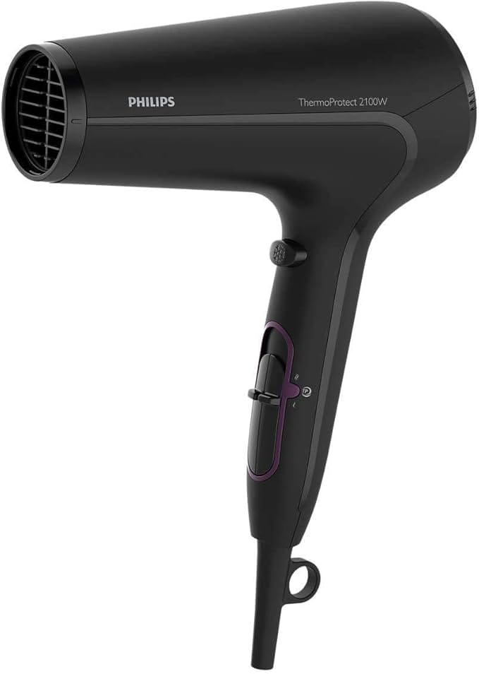 Philips ThermoProtect Hairdryer, 2100w, Cool Shot, Slim Styling Nozzle, 6 Speed and Temperature Settings, 3-Pin, HP8230/03. - Image 4