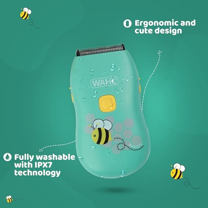 Wahl 70002-024 Bee Gentle Li-Ion Rechargeable Baby Clipper; For children up to age 6; 0.5mm-12mm; Fully Washable IPX7 Technology; 140-minutes run time on 2 hr charge - Image 4