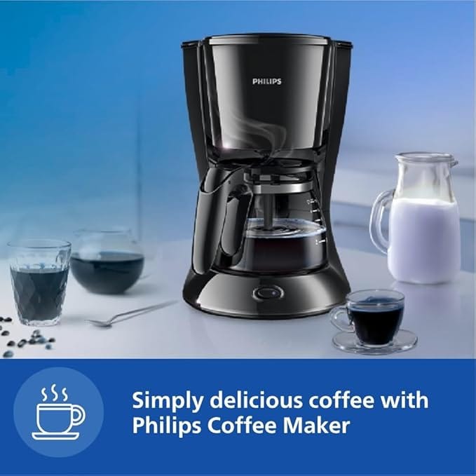 Philips Drip Coffee Maker HD7432/20, 0.6 L, Ideal for 2-7 cups, 750W, Black, Medium - Image 2