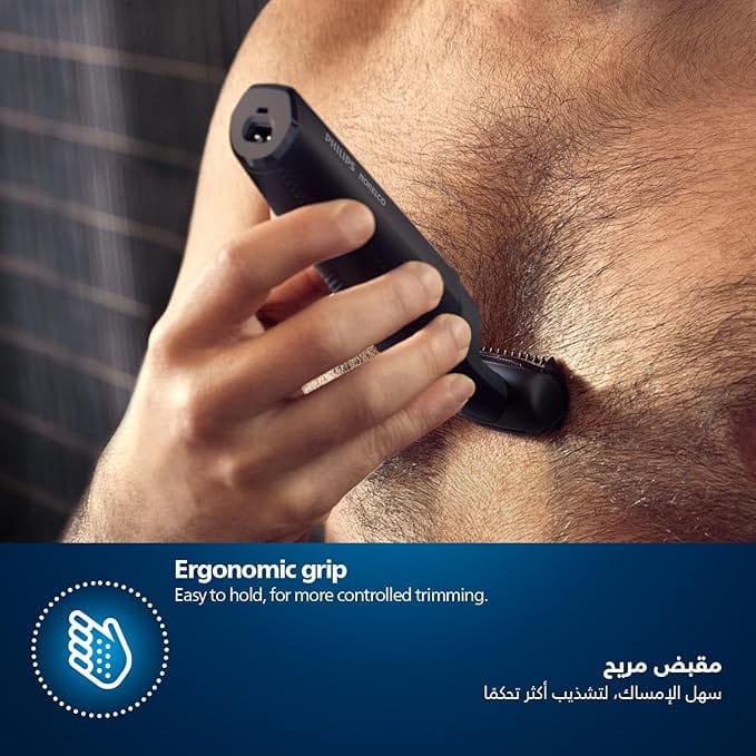 Philips Bodygroom BG3017/01 | Showerproof Groin & Body Trimmer | Hypoallergenic Blades, Close & Comfortable Shave, 3mm Comb | 50min Cordless, Ergonomic Grip - Image 5