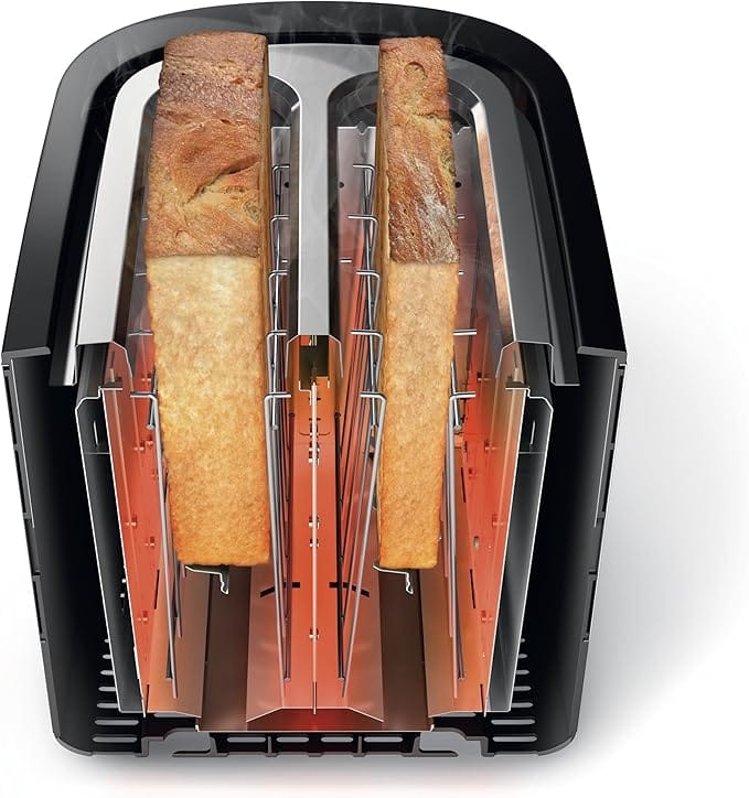PHILIPS Viva Collection Toaster HD2637/91-Black - International Version - Image 2